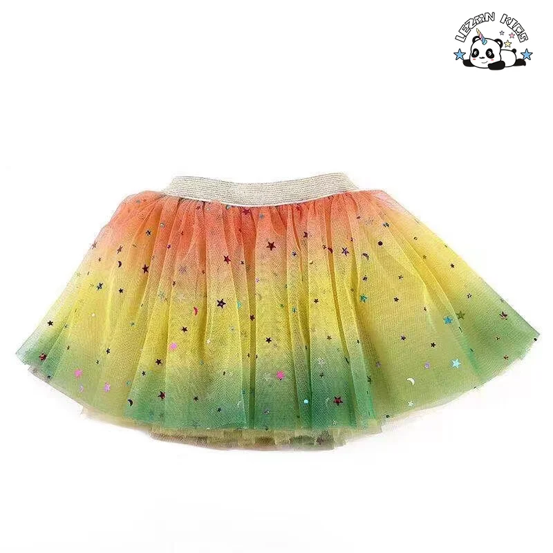 LEZONKIDS - Saias Tutu Fofo de Alta Qualidade para Meninas Crianças Meninas Verão Chiffon Moda Saia Sólida para Meninas